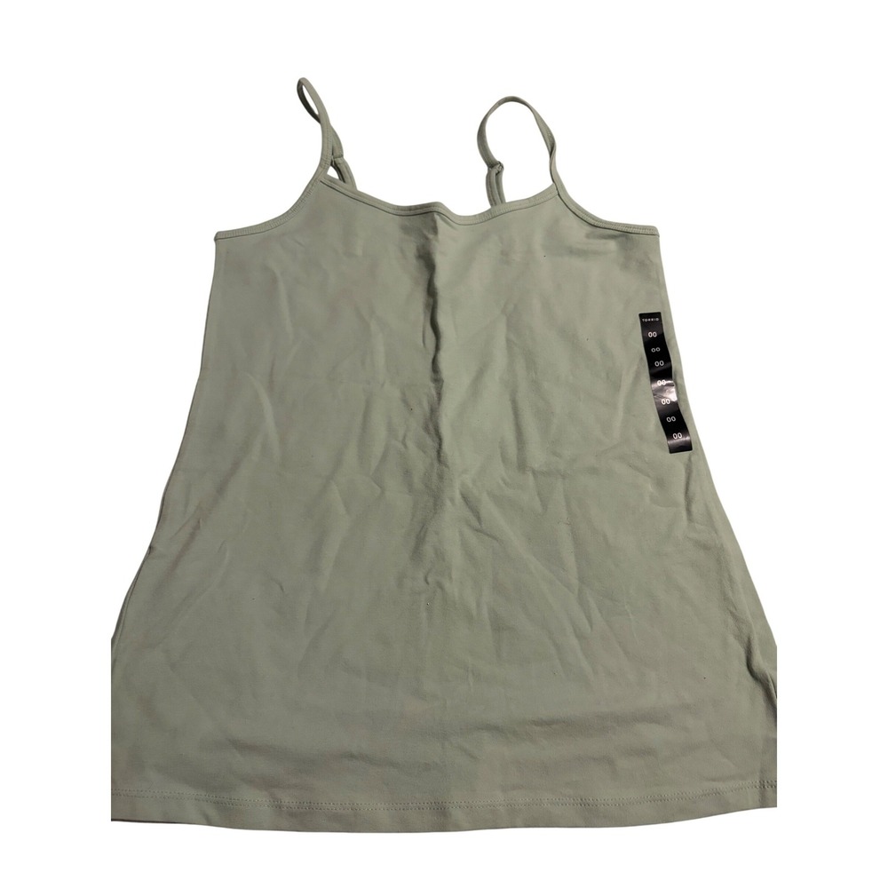 Torrid Sage Green Cotton Cami Adjustable Strap Plus Size 00 L/XL Tank Top